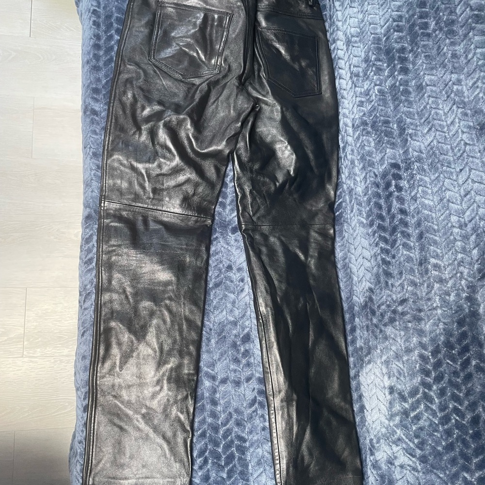 HUGO BUSCATI black leather pants - Picture 3 of 6